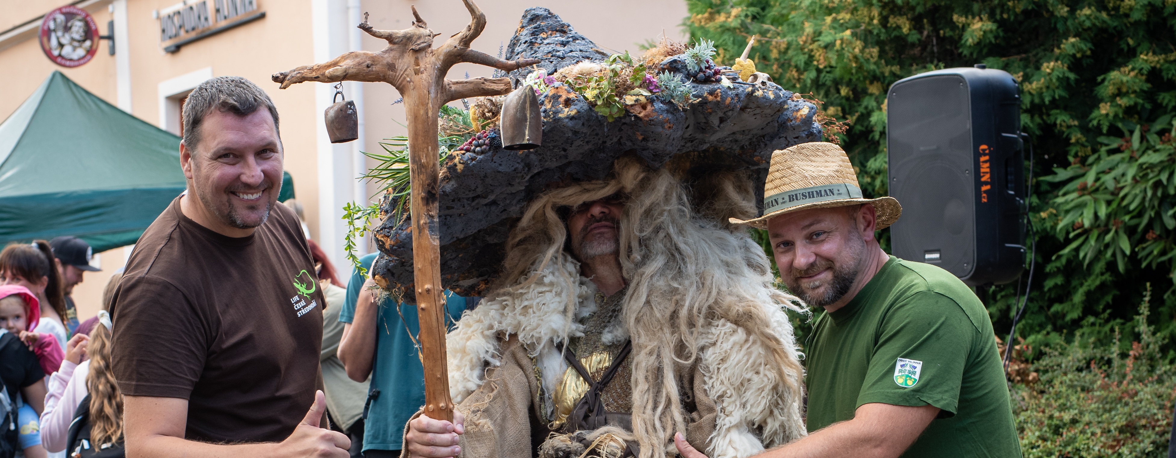 Středohoř spolu s ředitelem chráněné krajinné oblasti a starostou Hlinné, foto: Jana Holubcová